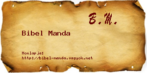 Bibel Manda névjegykártya